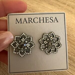 Marchesa Silver Floral Earrings